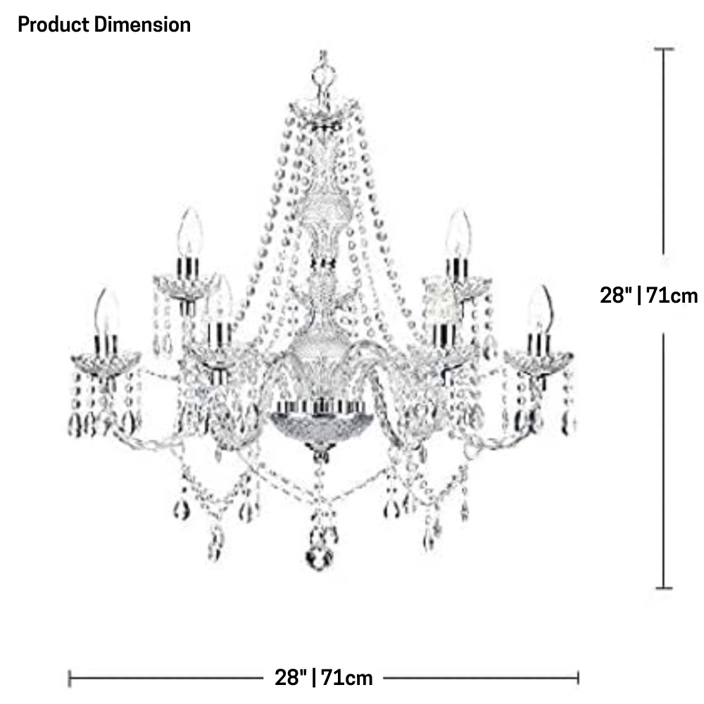 Classic Crystal Glass Chandelier: image 6